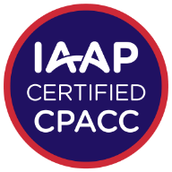 Credly badge: IAAP Certified CPACC